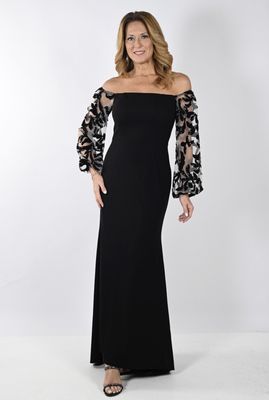 Frank Lyman Long Velour Dress 239232