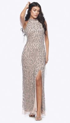 Zaliea Long Beaded Gown Z036