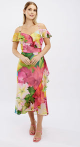 Frank Lyman Chiffon Floral Dress 246484