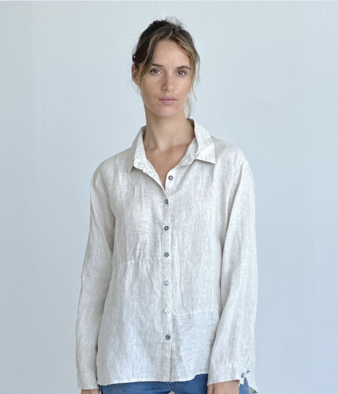Worthier White Milla Linen Shirt WY2300