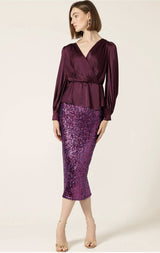 Sacha Drake Sequin Pencil Skirt SK01-W25