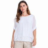 Vera May Sequin Silk Top
