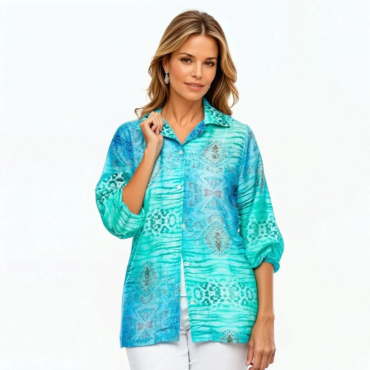 Claire P Spray Collared Shirt