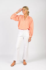Vassalli White Wide Leg  Jean 5015