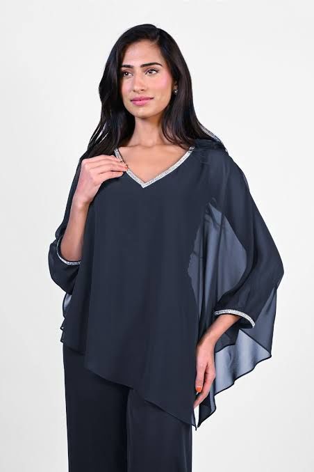 Frank Lyman Midnight Rhinestone Top 229120
