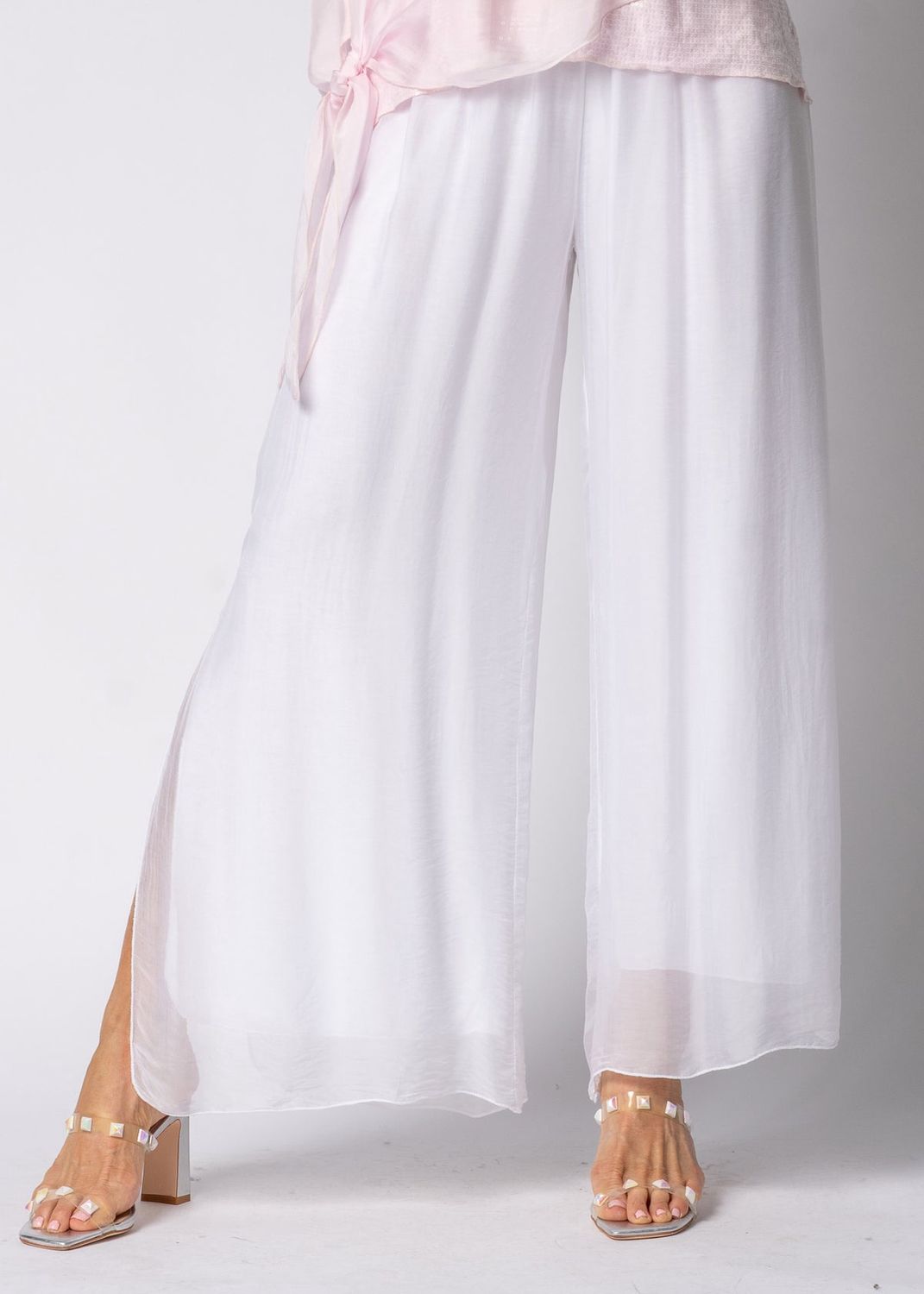 Imagine Gia White Silk Pant