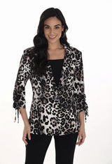 Frank Lyman Leopard Knit Blazer 254218