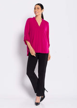 Philosophy Nehru Fushia Tunic