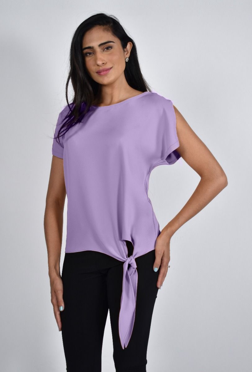 Frank Lyman Woven Lilac Top