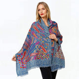 Claire P Ocean Wool Shawl