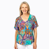Claire P Mosaic Modal Top