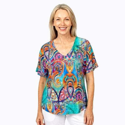Claire P Mosaic Modal Top