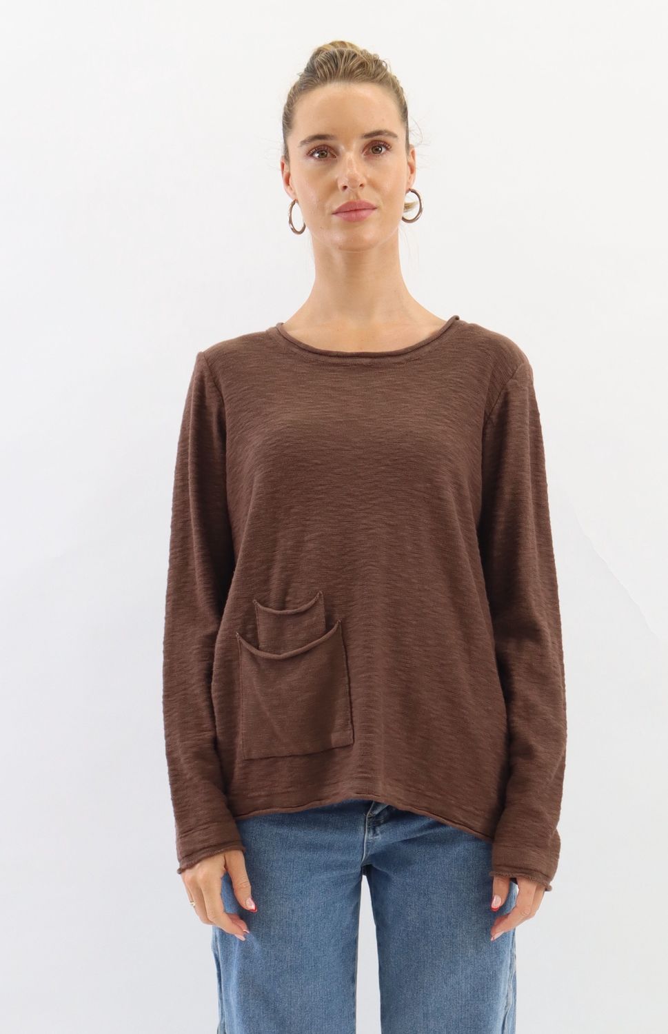 Worthier Poloma Chocolate Linen Knit