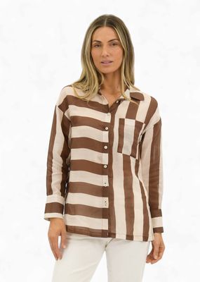 Worthier Faye Striped Linen Shirt