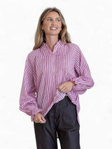 Joop & Gypsy Stripe Shirt Pink/Chocolate