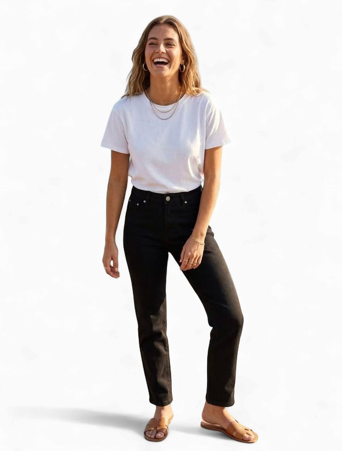 Wakee Black Straight Leg Jean