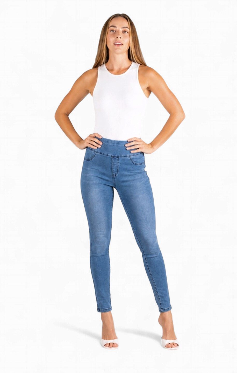 Wakee Light Denim High Rise Pull Up 3024