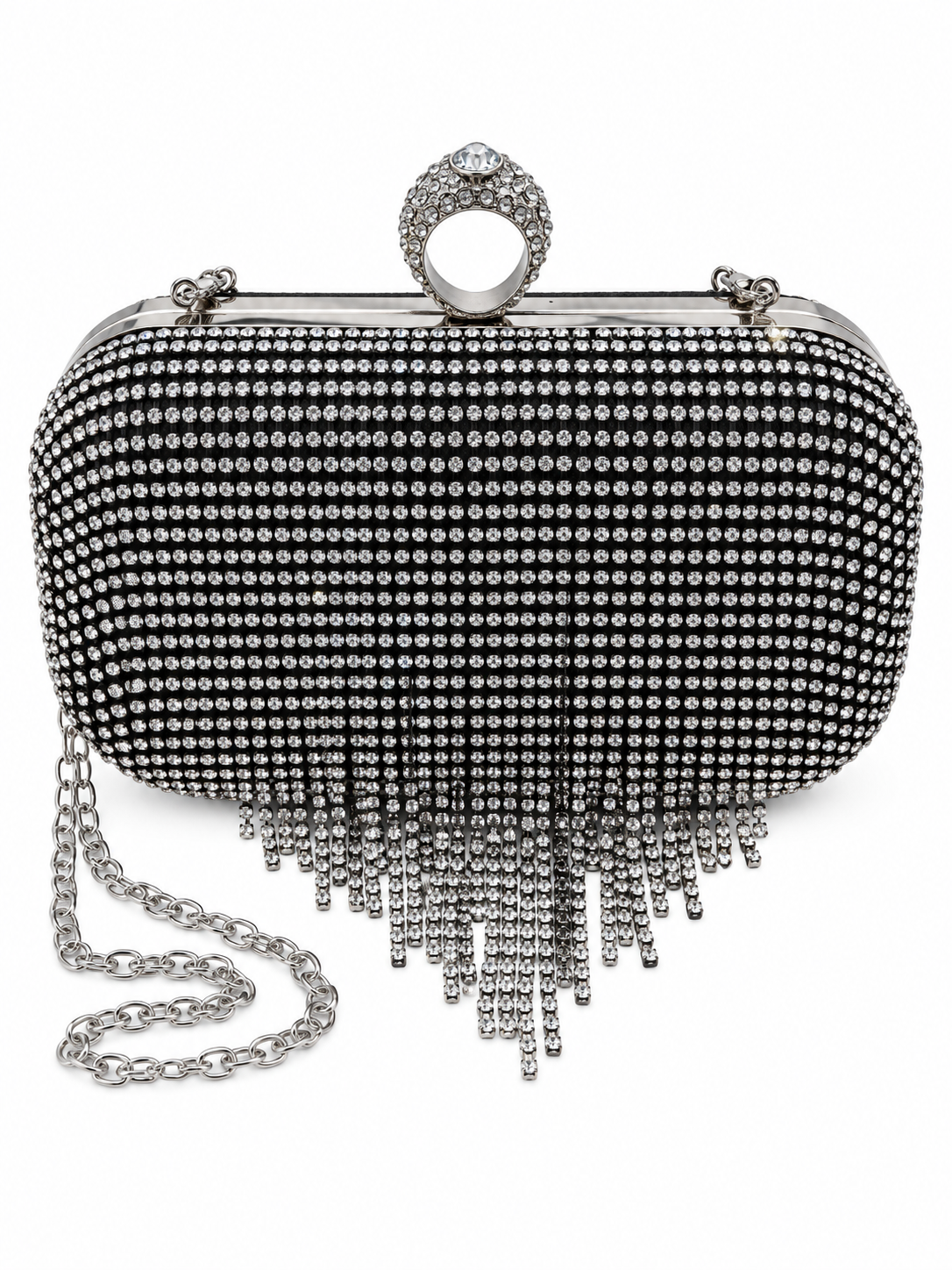 Vera May Black Diana Evening Bag