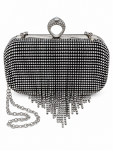 Vera May Black Diana Evening Bag