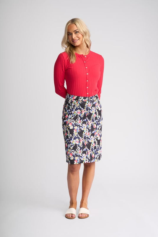 Vassalli Poppy Cotton Skirt