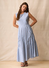 Neris Blue Check Dress