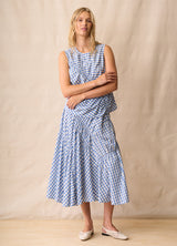 Neris Blue Check Skirt