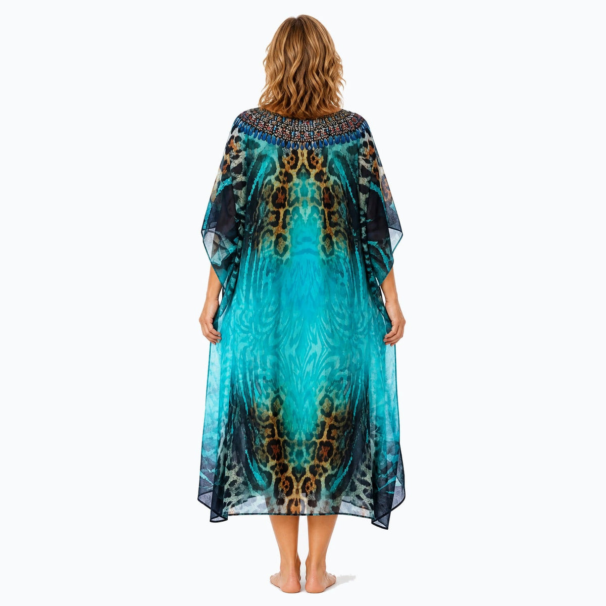 Claire P Jungle Long Kaftan