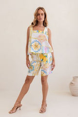 Kaleido Amalfi Dreams Linen Short K86