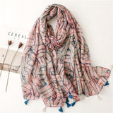 Vera May Pink/Blue Tone Scarf